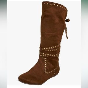 Not Rated Brown Suede Metal Shop Boot size 7.5